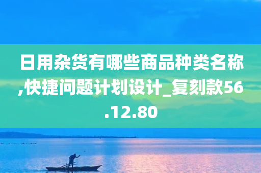 日用杂货有哪些商品种类名称,快捷问题计划设计_复刻款56.12.80