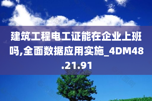 建筑工程电工证能在企业上班吗,全面数据应用实施_4DM48.21.91