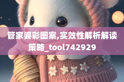 管家婆彩图案,实效性解析解读策略_tool742929