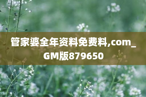 管家婆全年资料免费料,com_GM版879650