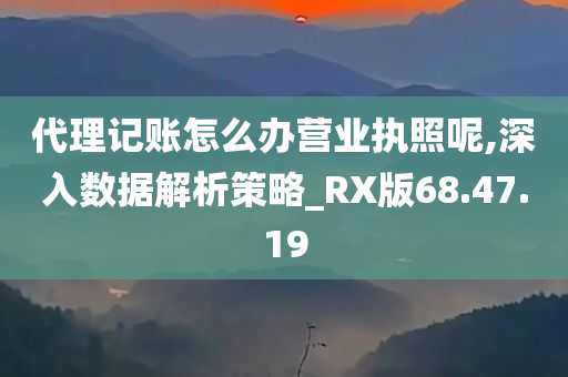 代理记账怎么办营业执照呢,深入数据解析策略_RX版68.47.19