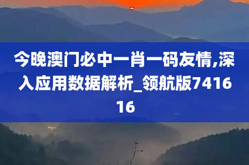 今晚澳门必中一肖一码友情,深入应用数据解析_领航版741616