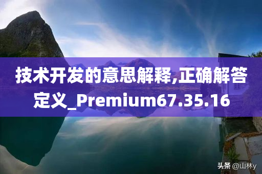 技术开发的意思解释,正确解答定义_Premium67.35.16