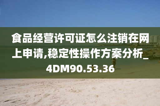 食品经营许可证怎么注销在网上申请,稳定性操作方案分析_4DM90.53.36