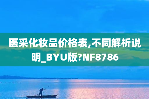 医采化妆品价格表,不同解析说明_BYU版?NF8786