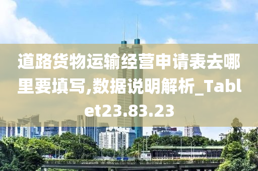 道路货物运输经营申请表去哪里要填写,数据说明解析_Tablet23.83.23