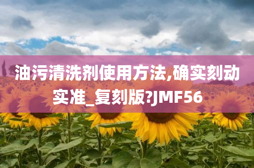 油污清洗剂使用方法,确实刻动实准_复刻版?JMF56