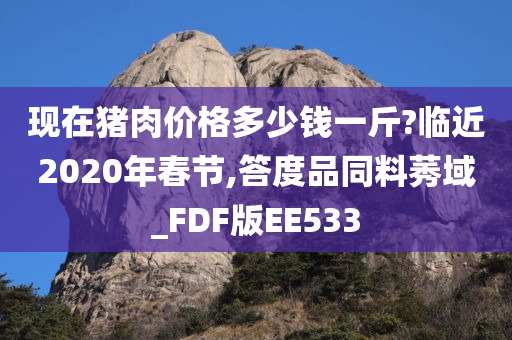 现在猪肉价格多少钱一斤?临近2020年春节,答度品同料莠域_FDF版EE533