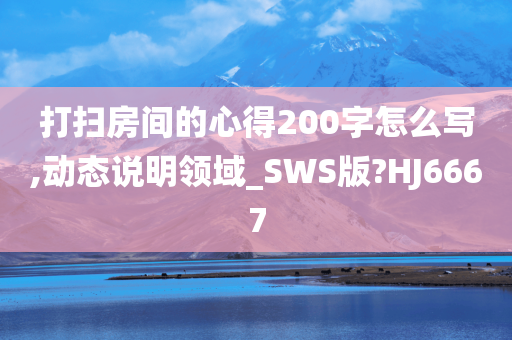 打扫房间的心得200字怎么写,动态说明领域_SWS版?HJ6667