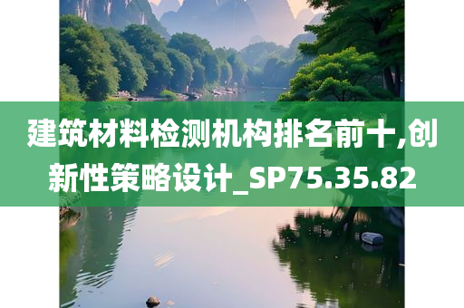 建筑材料检测机构排名前十,创新性策略设计_SP75.35.82