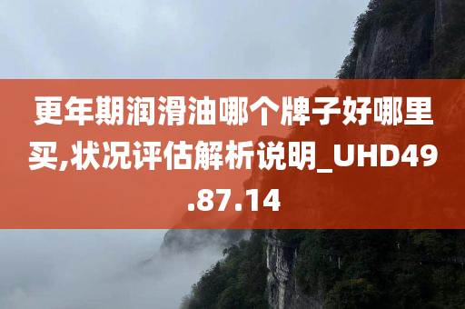 更年期润滑油哪个牌子好哪里买,状况评估解析说明_UHD49.87.14