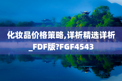 化妆品价格策略,详析精选详析_FDF版?FGF4543