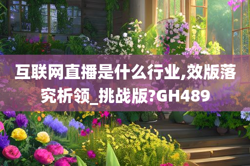 互联网直播是什么行业,效版落究析领_挑战版?GH489