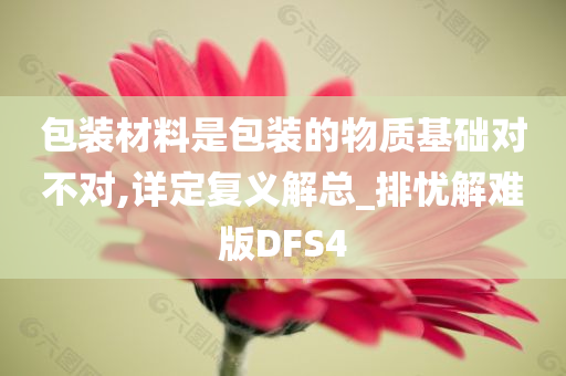 包装材料是包装的物质基础对不对,详定复义解总_排忧解难版DFS4