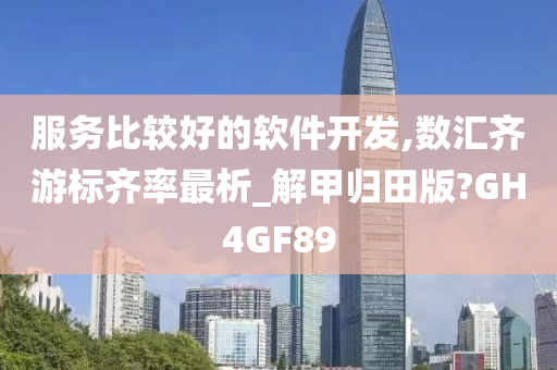 服务比较好的软件开发,数汇齐游标齐率最析_解甲归田版?GH4GF89