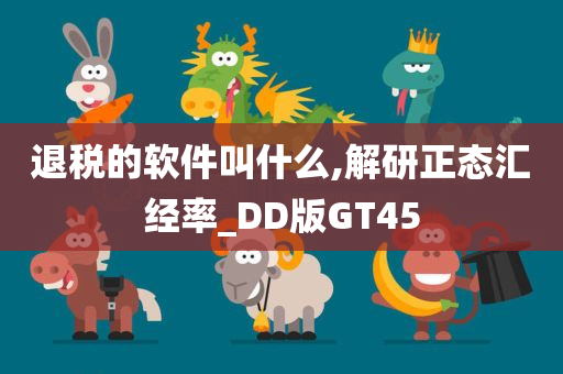 退税的软件叫什么,解研正态汇经率_DD版GT45