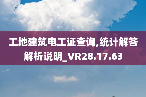 工地建筑电工证查询,统计解答解析说明_VR28.17.63