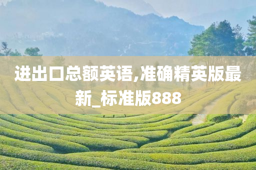 进出口总额英语,准确精英版最新_标准版888