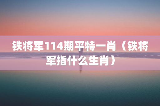 铁将军114期平特一肖（铁将军指什么生肖）