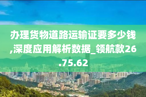 办理货物道路运输证要多少钱,深度应用解析数据_领航款26.75.62