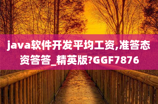 java软件开发平均工资,准答态资答答_精英版?GGF7876