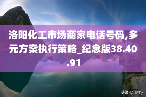 洛阳化工市场商家电话号码,多元方案执行策略_纪念版38.40.91