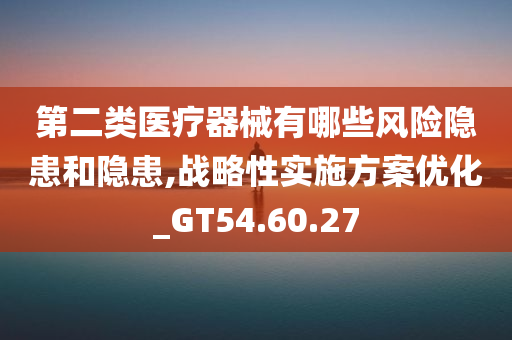 第二类医疗器械有哪些风险隐患和隐患,战略性实施方案优化_GT54.60.27