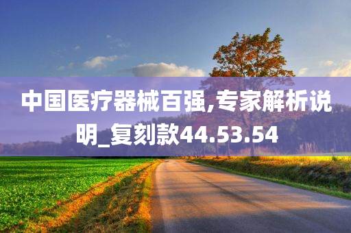 中国医疗器械百强,专家解析说明_复刻款44.53.54