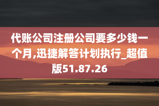 代账公司注册公司要多少钱一个月,迅捷解答计划执行_超值版51.87.26