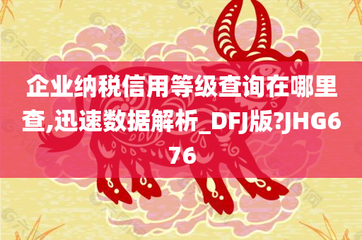 企业纳税信用等级查询在哪里查,迅速数据解析_DFJ版?JHG676