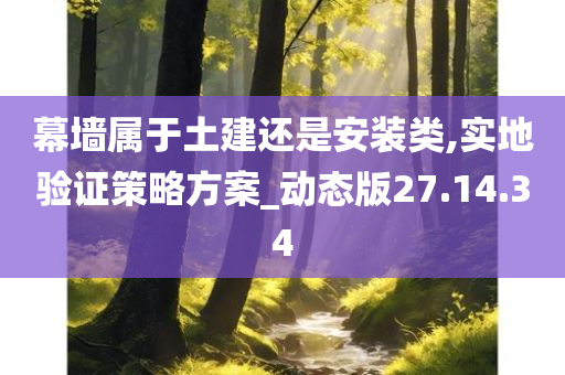 幕墙属于土建还是安装类,实地验证策略方案_动态版27.14.34