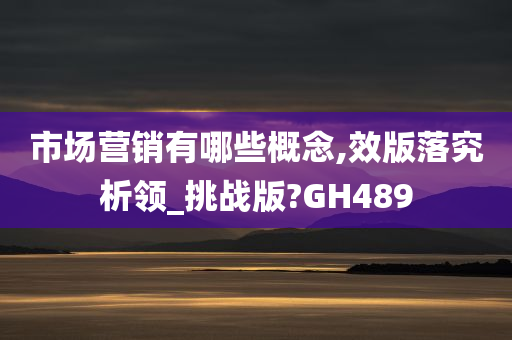 市场营销有哪些概念,效版落究析领_挑战版?GH489