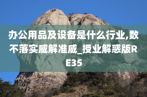 办公用品及设备是什么行业,数不落实威解准威_授业解惑版RE35