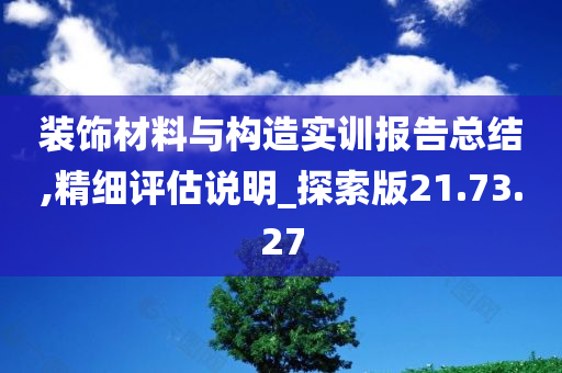 装饰材料与构造实训报告总结,精细评估说明_探索版21.73.27