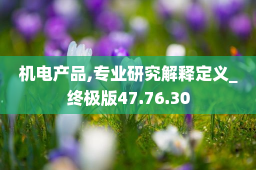 机电产品,专业研究解释定义_终极版47.76.30