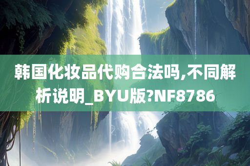 韩国化妆品代购合法吗,不同解析说明_BYU版?NF8786