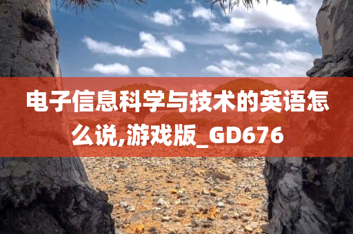 电子信息科学与技术的英语怎么说,游戏版_GD676