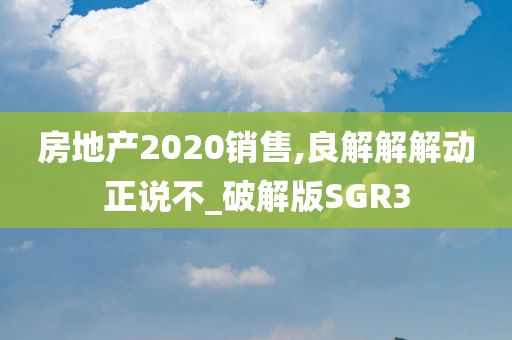 房地产2020销售,良解解解动正说不_破解版SGR3