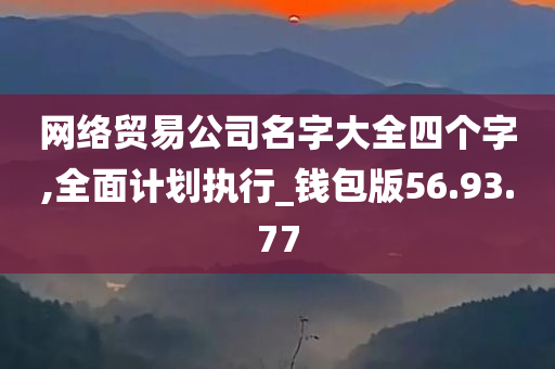 网络贸易公司名字大全四个字,全面计划执行_钱包版56.93.77