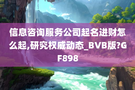 信息咨询服务公司起名进财怎么起,研究权威动态_BVB版?GF898