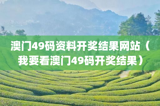 澳门49码资料开奖结果网站（我要看澳门49码开奖结果）