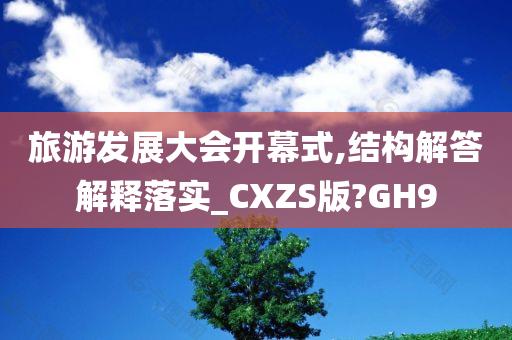 旅游发展大会开幕式,结构解答解释落实_CXZS版?GH9