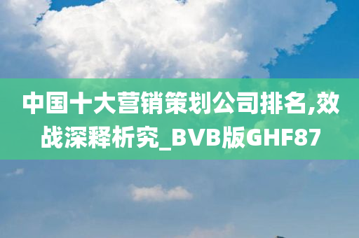 中国十大营销策划公司排名,效战深释析究_BVB版GHF87