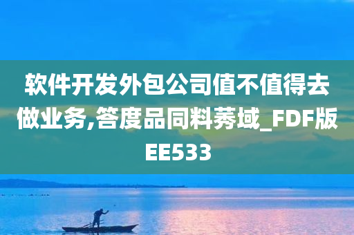 软件开发外包公司值不值得去做业务,答度品同料莠域_FDF版EE533