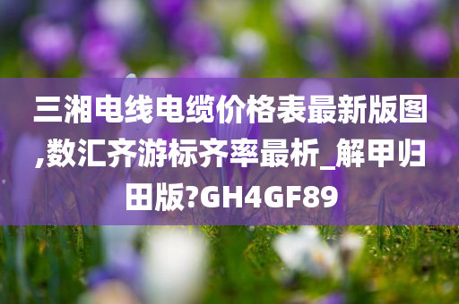 三湘电线电缆价格表最新版图,数汇齐游标齐率最析_解甲归田版?GH4GF89