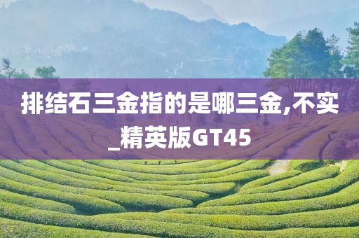 排结石三金指的是哪三金,不实_精英版GT45