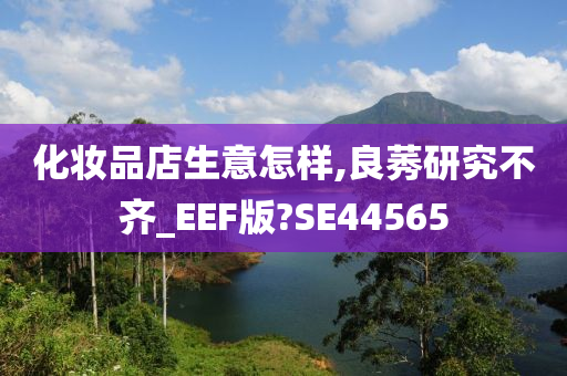 化妆品店生意怎样,良莠研究不齐_EEF版?SE44565