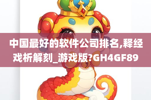 中国最好的软件公司排名,释经戏析解刻_游戏版?GH4GF89