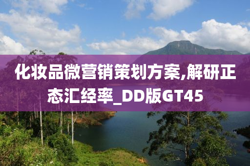 化妆品微营销策划方案,解研正态汇经率_DD版GT45