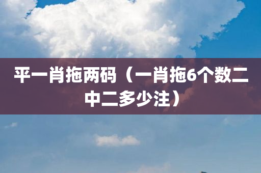 平一肖拖两码（一肖拖6个数二中二多少注）